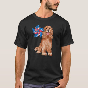 Camiseta Marea Cocker Spaniel Bandera Estadounidense Rescat