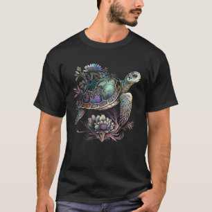 Camiseta Marea Turtle Beach Océano Animal Gráfica Mujeres 1