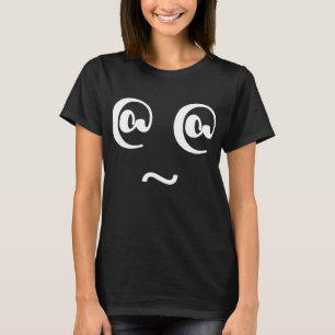 Camiseta mareada tonta loca del negro de la cara