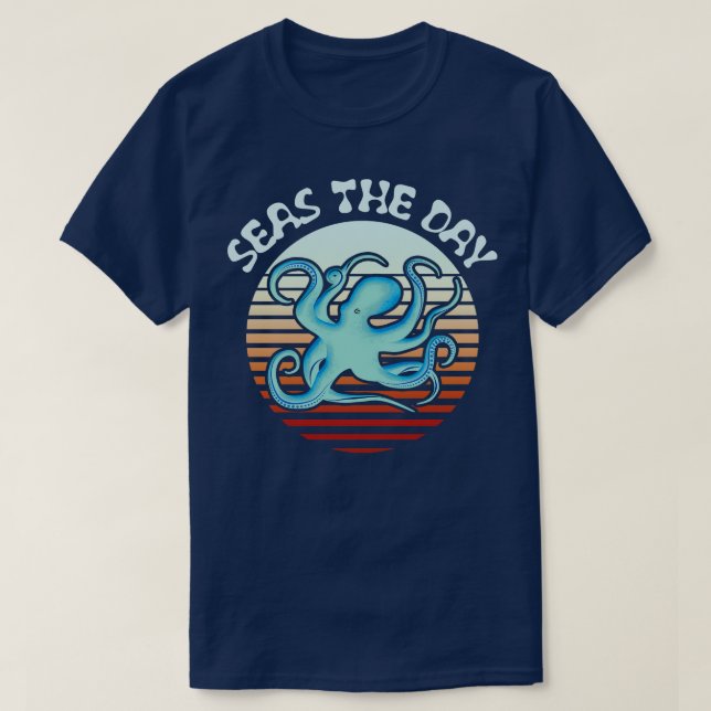 Camiseta Mares El Día Retro Octopus (Diseño del anverso)