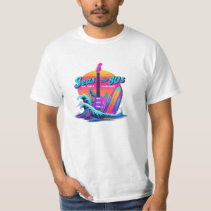 Camiseta Mares los 80 - Surf Rock & Synthwave Sunset Tee