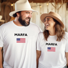 Camiseta Marfa Texas Estados Unidos Bandera estadounidense 