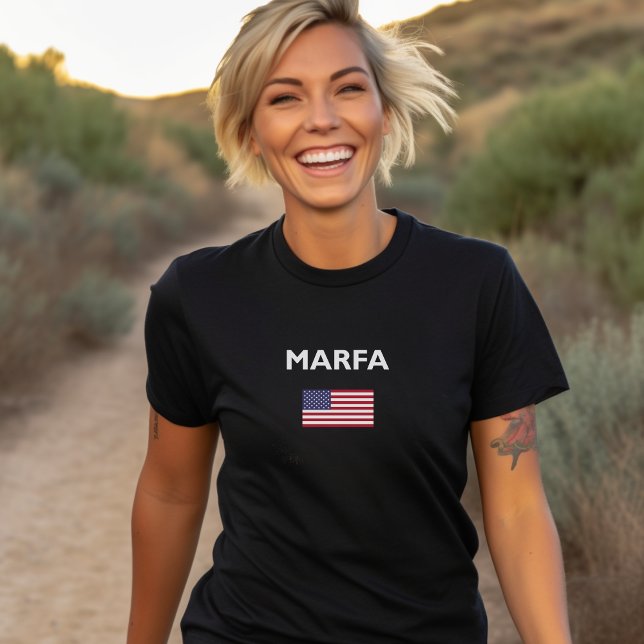 Camiseta Marfa Texas Estados Unidos Bandera estadounidense  (Subido por el creador)