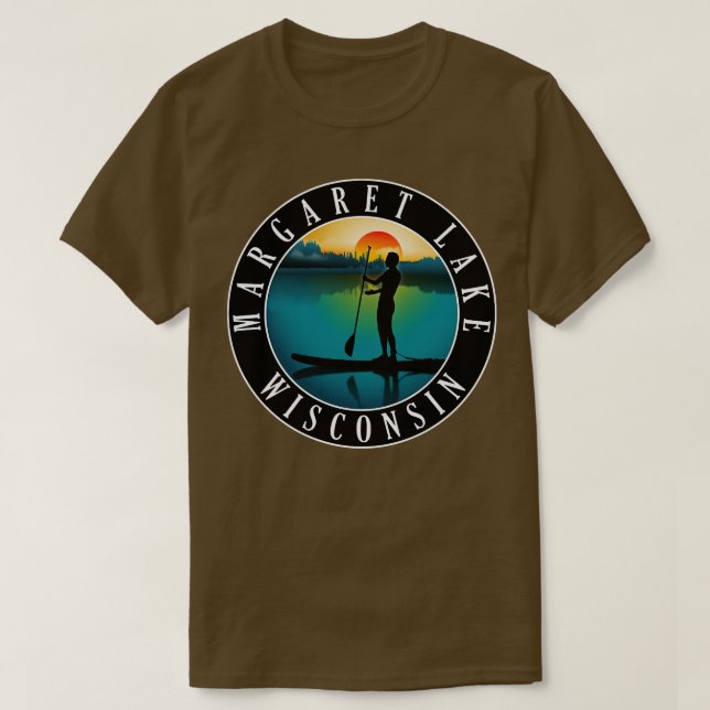 Camiseta Margaret Lake Wisconsin Paddleboard (Diseño del anverso)