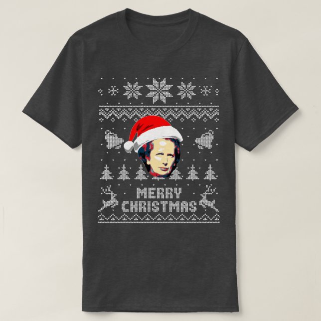 Camiseta Margaret Thatcher Feliz Navidad (Diseño del anverso)