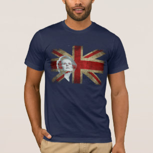 Camiseta Margaret Thatcher y la bandera de Reino Unido