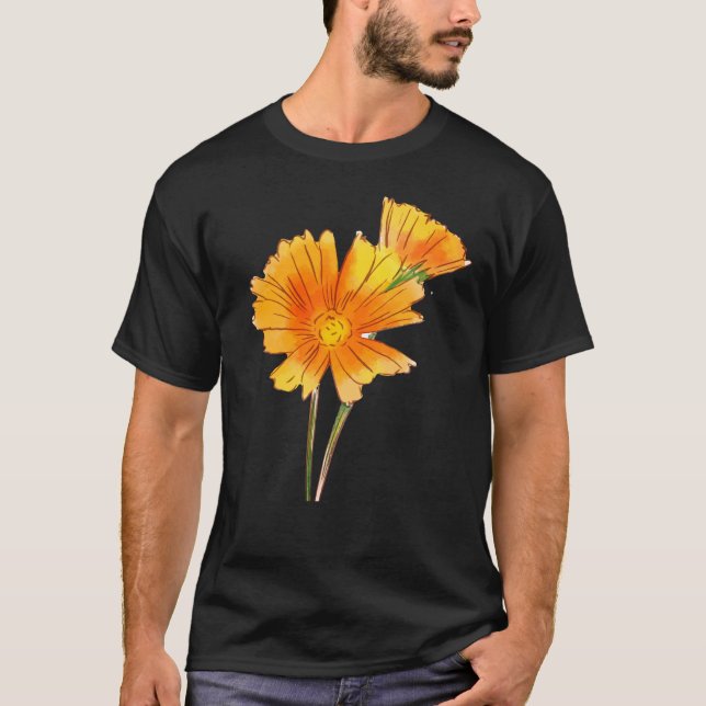 Camiseta margarita al azar Flor de margarita común (Anverso)
