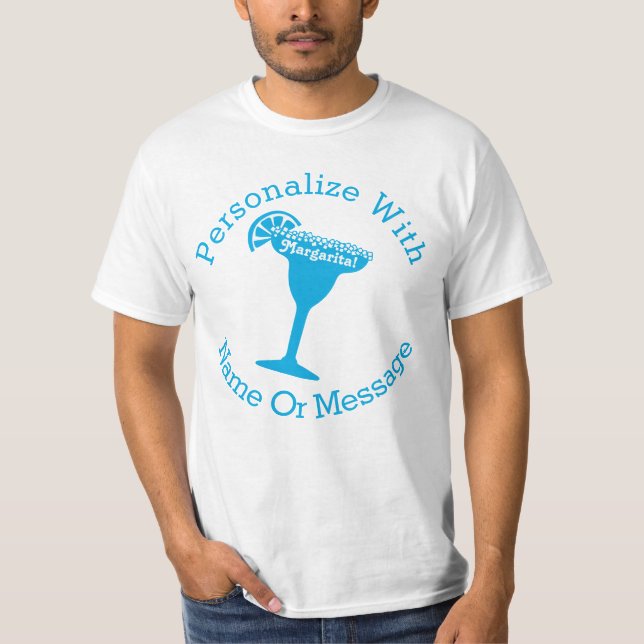 Camiseta Margarita azul PERSONALIZADA (Anverso)