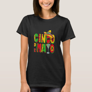 Camiseta Margarita bebiendo Fiesta mexicana Sombrero Cinco