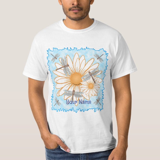 Camiseta Margarita Blanca Libélula (Anverso)