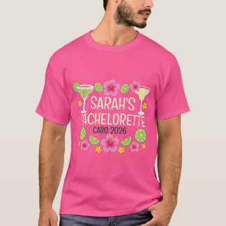 Camiseta Margarita de fiesta de soltera personalizada en Ca