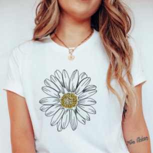 Camiseta Margarita minimalista; Gráfico de margarita de ver