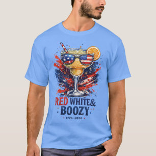 Camiseta Margarita Patriótica Roja Blanca y Borracha para e