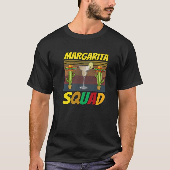 Camiseta Margarita Squad Funny Gorra Mexicano - Feliz Cinco (Anverso)