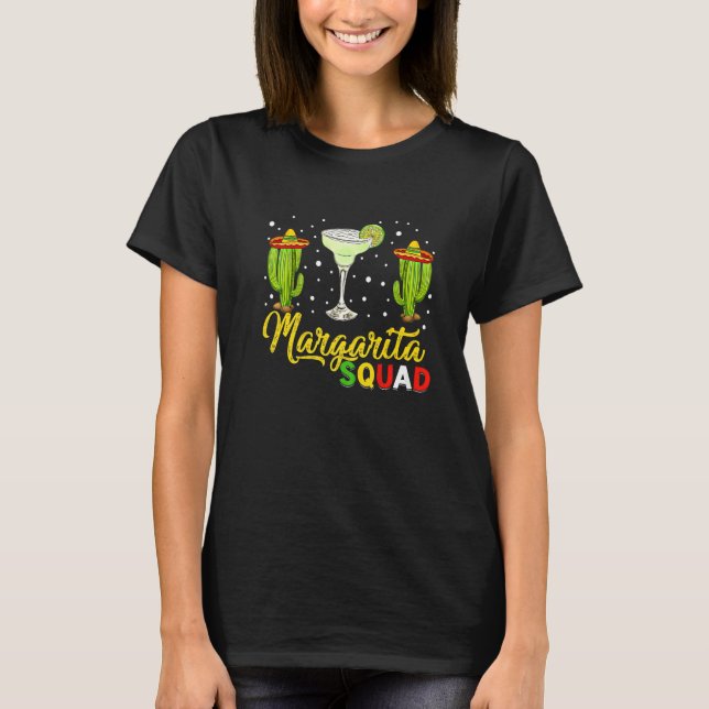 Camiseta Margarita Squad Gorra Mexicano Feliz Cinco De Mayo (Anverso)