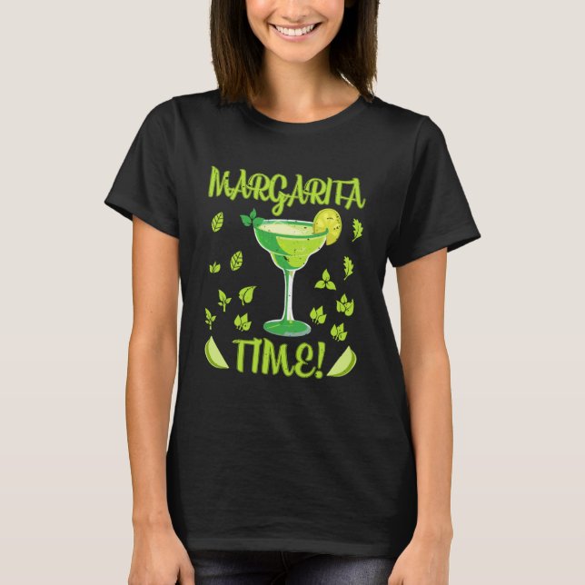Camiseta Margarita Time Bebida Alcohólica Bebida Alcohólica (Anverso)