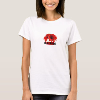 Camiseta Margaritas anaranjadas rojas