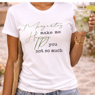 Camiseta Margaritas de moda me hacen feliz a ti no tanto