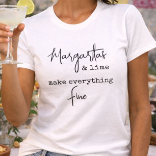 Camiseta Margaritas de moda y lima hacen que todo esté bien