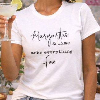 Camiseta Margaritas de moda y lima hacen que todo esté bien