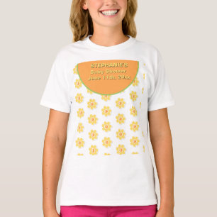 Camiseta Margaritas de primavera sobre verde salvia pastel