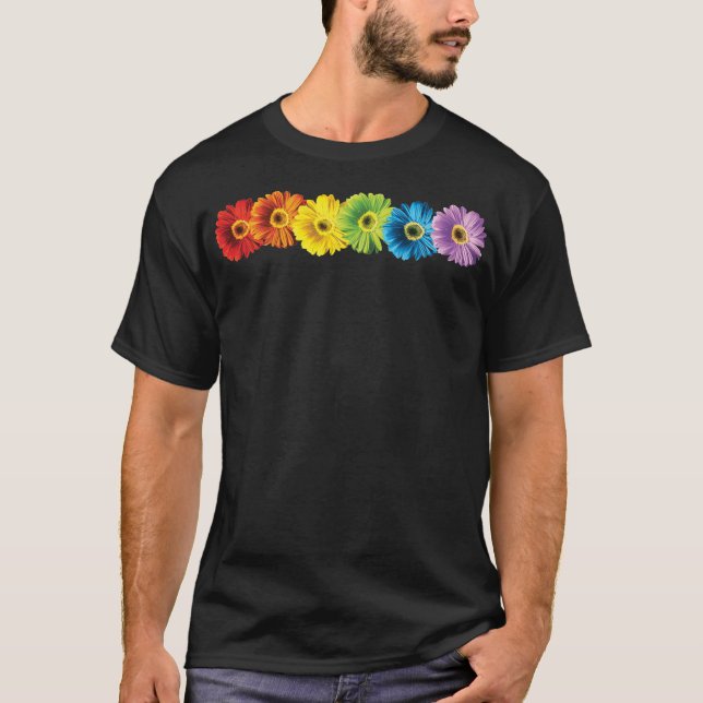 Camiseta Margaritas del arco iris (Anverso)