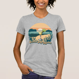 Camiseta Margaritas Retro Sunset