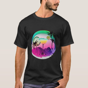 Camiseta Margaritas Synthwave 80s Retrowave Estético 2