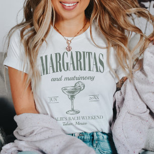 Camiseta Margaritas Y Bachelorette Personalizada De Matrimo