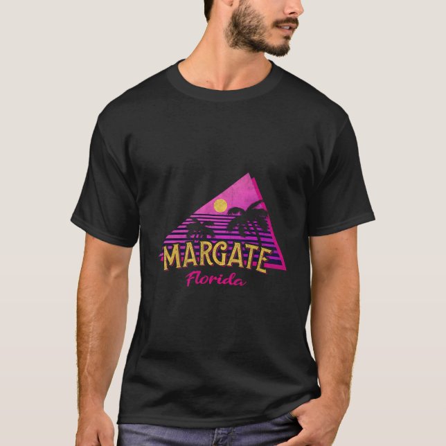 Camiseta Margate de recuerdo de vacaciones de vaporwave de  (Anverso)