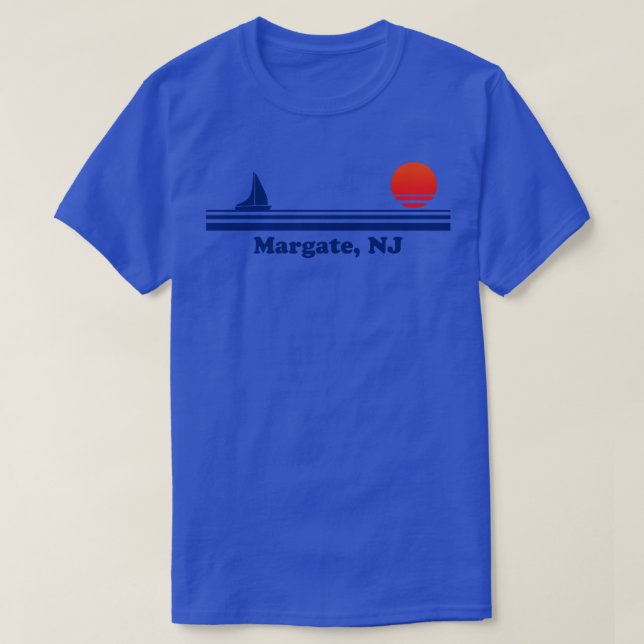 Camiseta Margate NJ Sailboat Sunrise (Diseño del anverso)