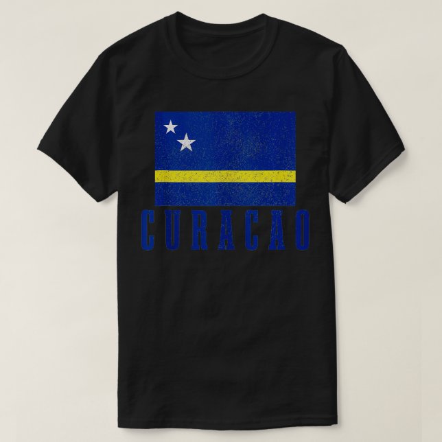 Camiseta Margen del orgullo de la bandera de Curazao (Diseño del anverso)