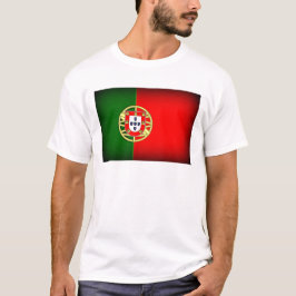 Camiseta Margen negro de bandera de Portugal