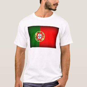 Camiseta Margen negro de bandera de Portugal