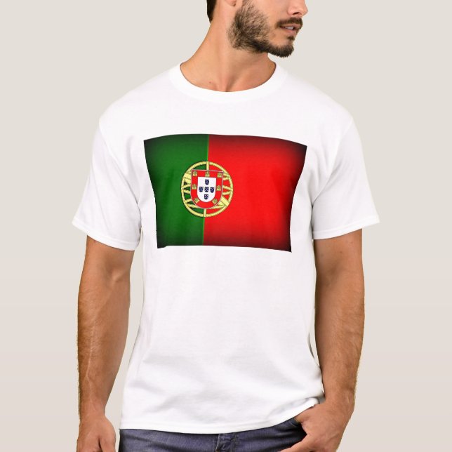 Camiseta Margen negro de bandera de Portugal (Anverso)