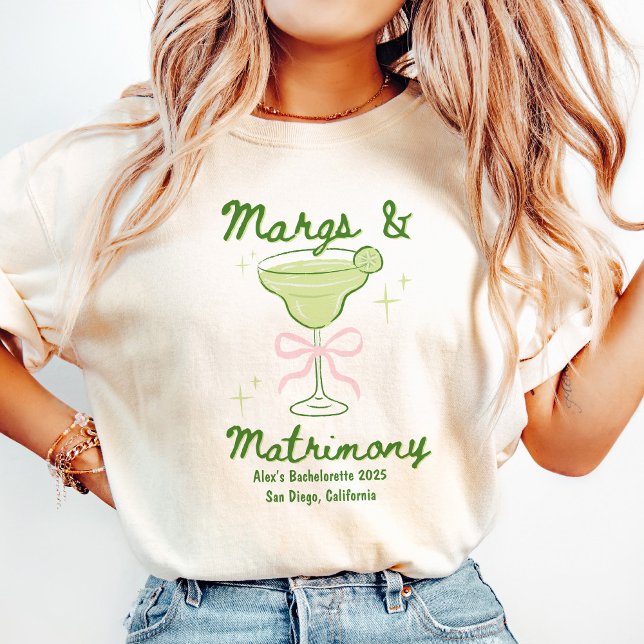 Camiseta Margs & Matrimony Bachelorette Personalizado Tee (Subido por el creador)