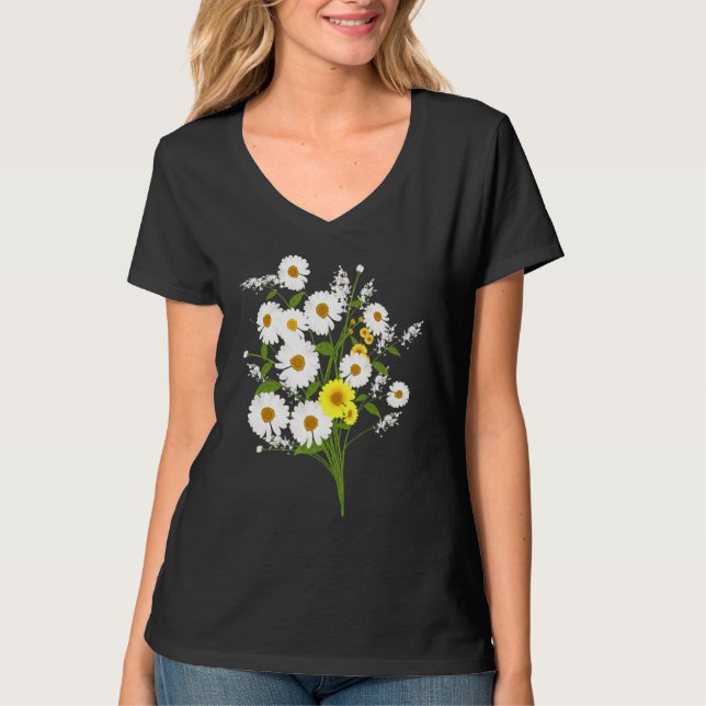 Camiseta Marguerites Daisy Spring Flower Daisies Plant Gard (Anverso)