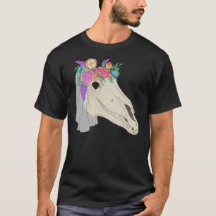 Camiseta Mari Lwyd Folklore Calavera de caballo - Color pla