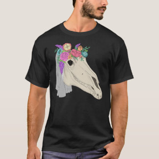 Camiseta Mari Lwyd Folklore Calavera de caballo - Color pla