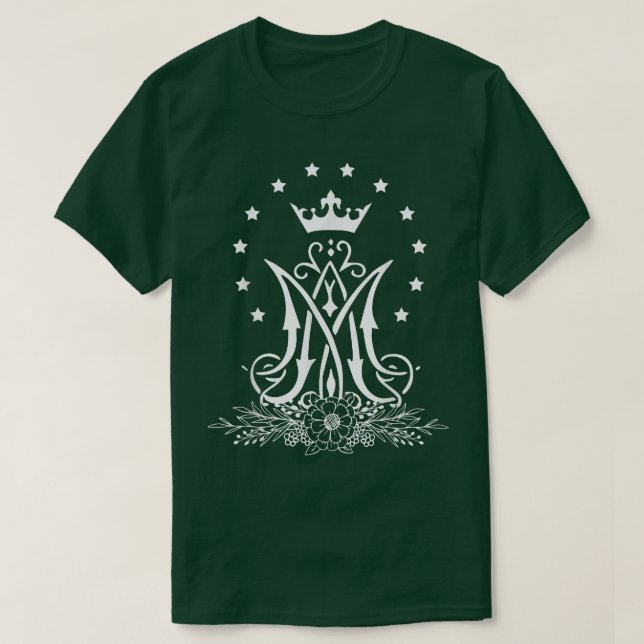 Camiseta María Auspice Tee Virgen María Sagrada Oso (Diseño del anverso)