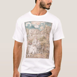 Camiseta Maria entre una multitud de animales por Durer