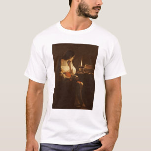 Camiseta Maria Magdalena con una luz de la noche, 1630-35