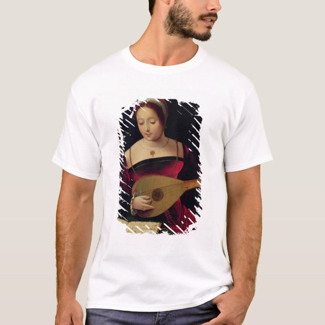 Camiseta Maria Magdalena que toca el laúd (Anverso)