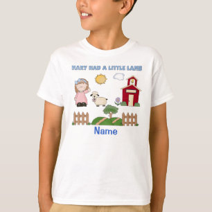 Camiseta Maria personalizada tenía un pequeño cordero,