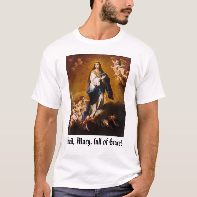 Camiseta ¡Maria, saludo, Maria, llena de tolerancia! (Anverso)