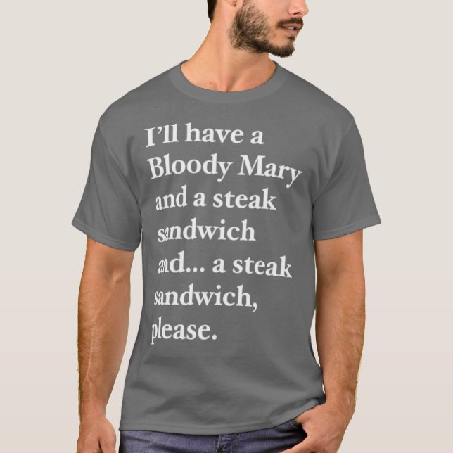 Camiseta María sangrienta y un sándwich de carne (Anverso)