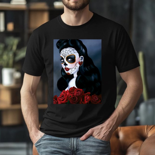 Camiseta Maria Sugar Skull Red Roses (Subido por el creador)