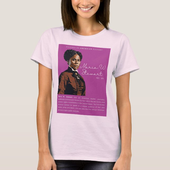 Camiseta Maria W. Stewart - Figuras en la historia de Estad (Anverso)