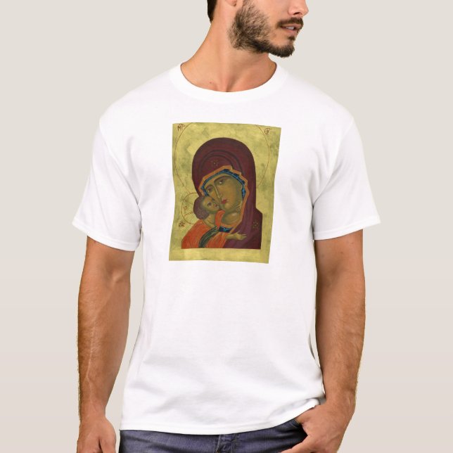 Camiseta Maria y bebé Jesús (Anverso)