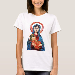 Camiseta María y Jesús: Envuelven en Gracia y Gloria